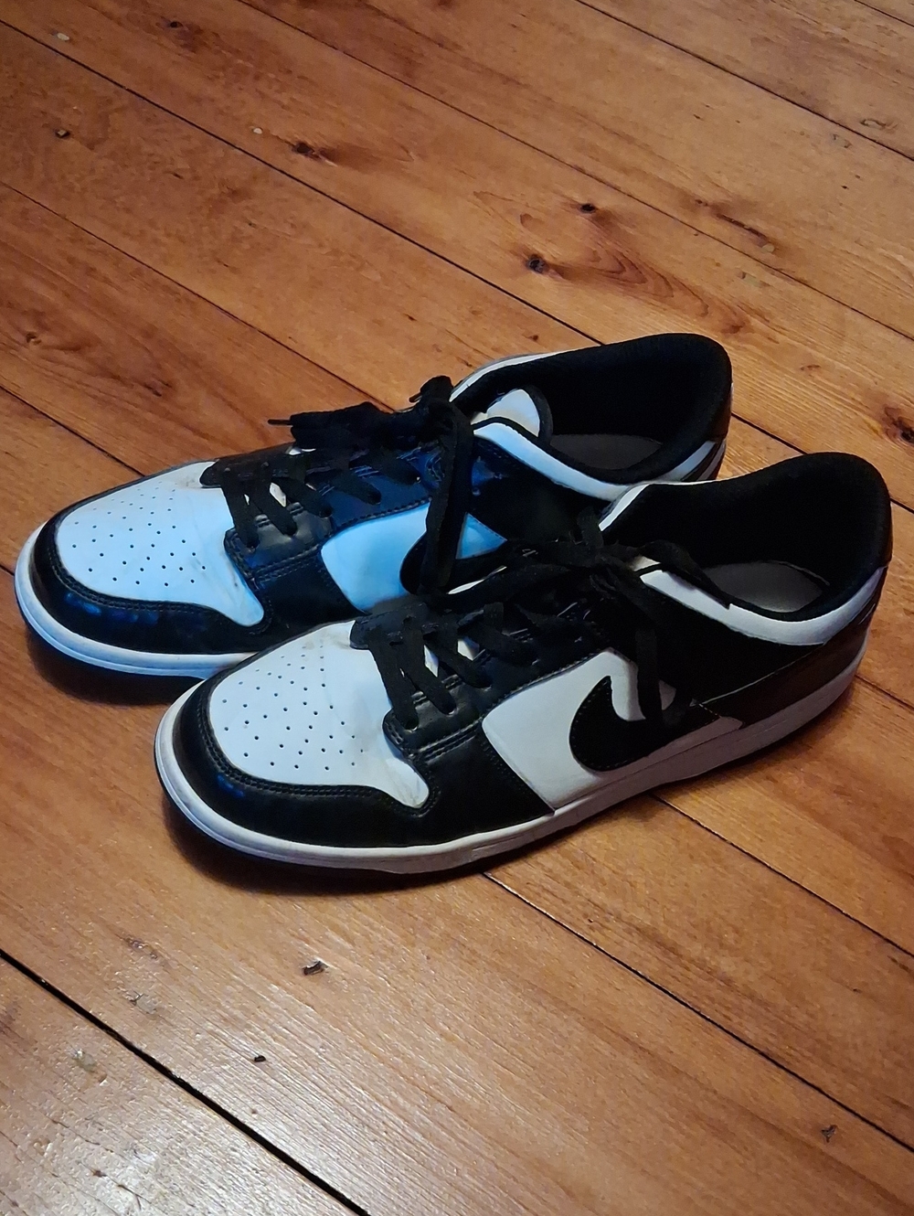 Nike Dunk Low Black and White Low-Top Sneakers Mens Size 13